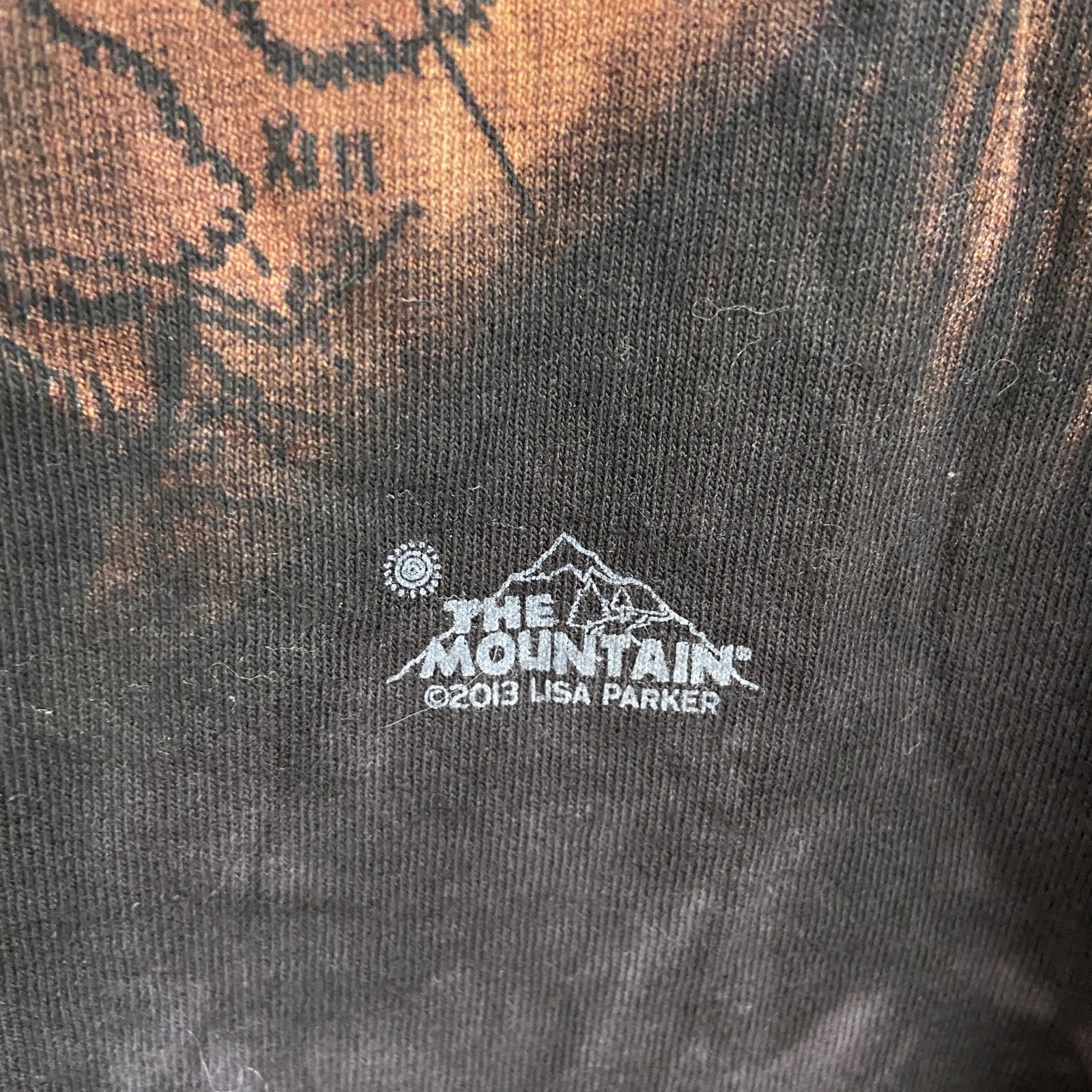 THE MOUNTAIN　ザマウンテン　半袖プリントTシャツ　アニマルT　タイダイ　黒　ブラック　2XL