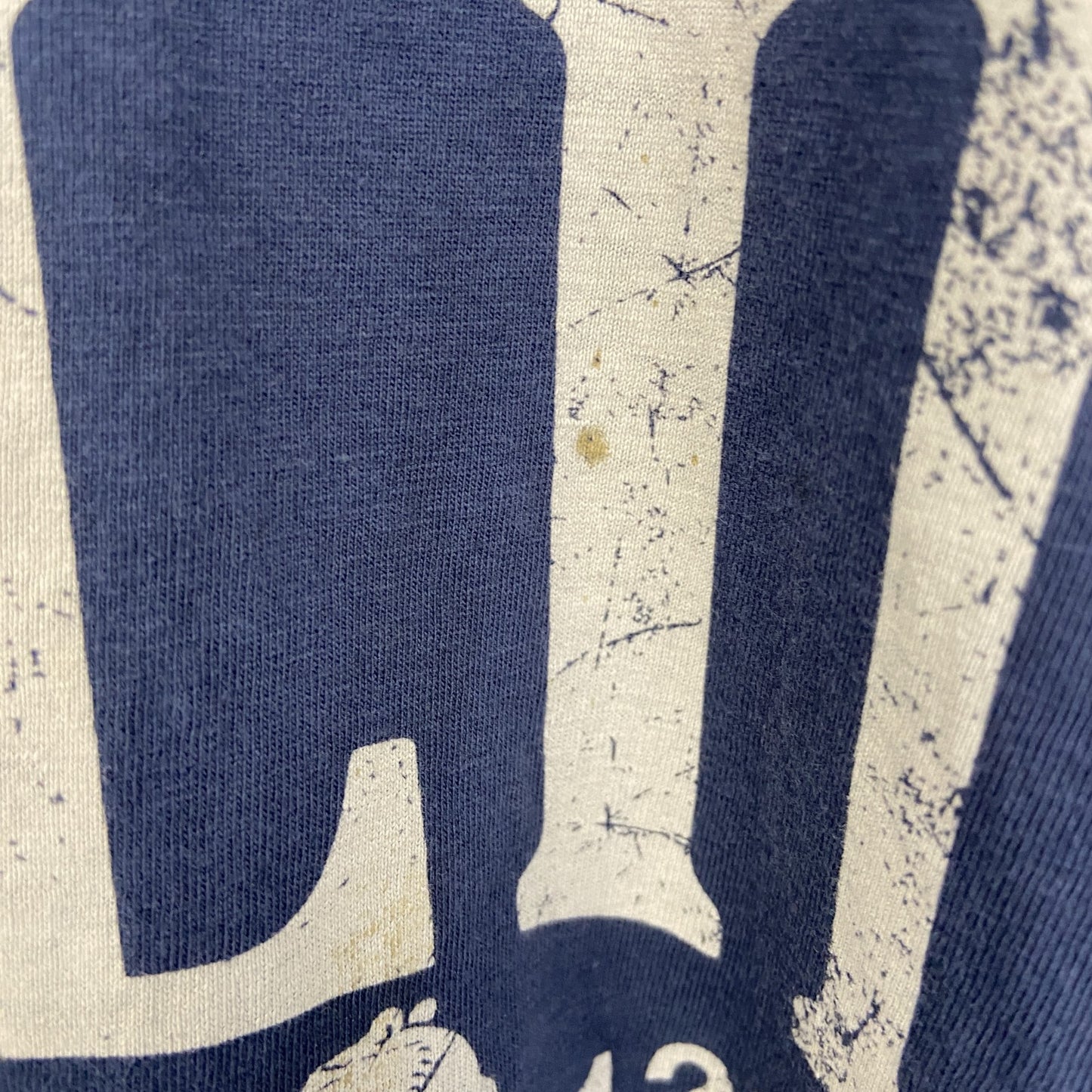 古着 used　FOX ORIGINALS　半袖プリントTシャツ　クルーネック　ドイツ　ベルリン　クルーネック　青　Mサイズ