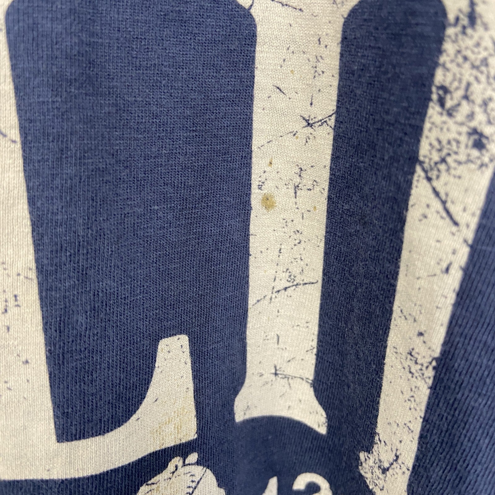 古着 used　FOX ORIGINALS　半袖プリントTシャツ　クルーネック　ドイツ　ベルリン　クルーネック　青　Mサイズ