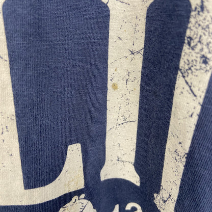 古着 used　FOX ORIGINALS　半袖プリントTシャツ　クルーネック　ドイツ　ベルリン　クルーネック　青　Mサイズ