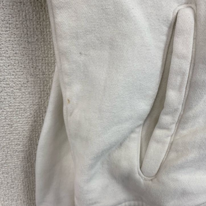 00s　NIKE　ナイキ　ハーフジッププルオーバースウェット　ヴィンテージ　刺ロゴ　白　ホワイト　Lサイズ