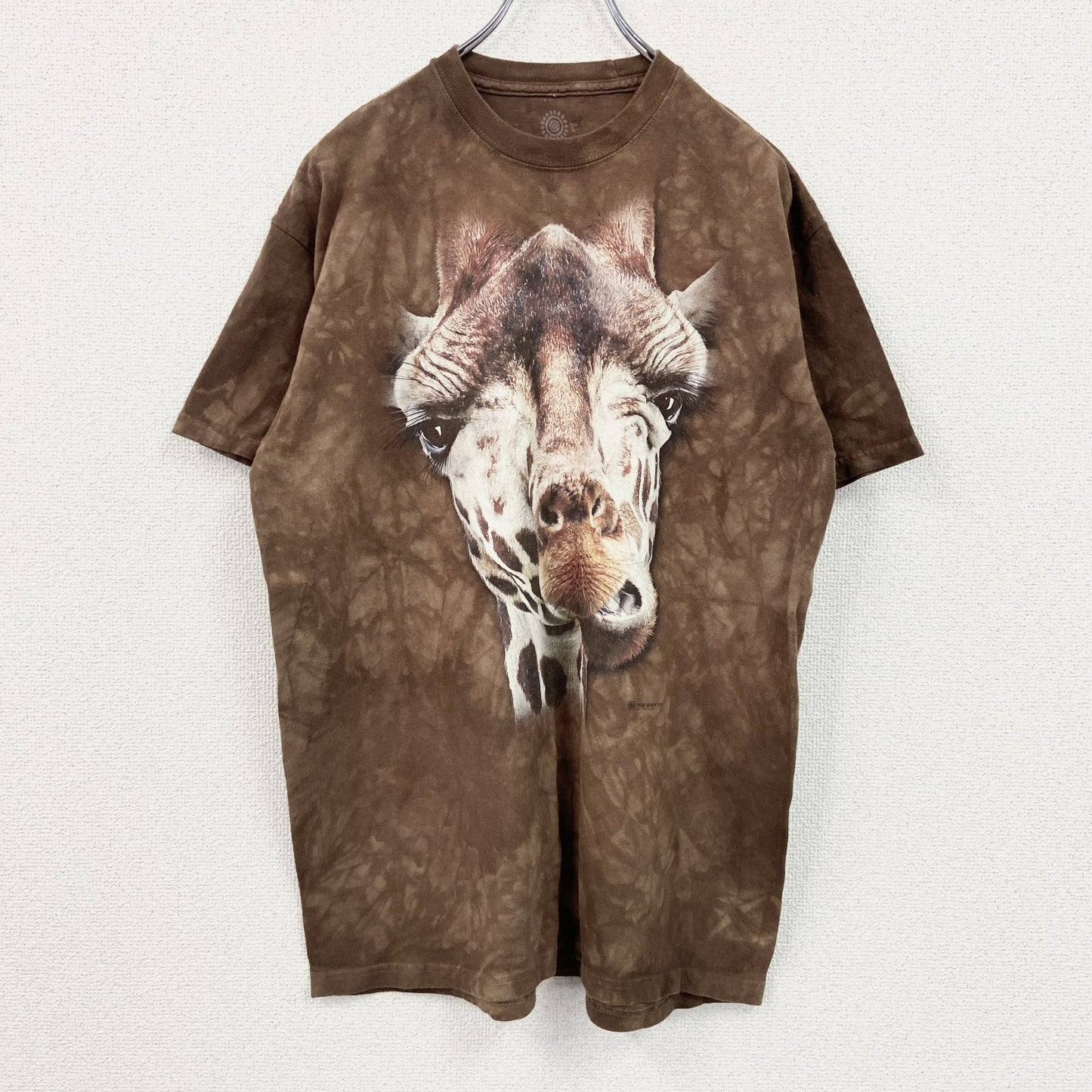 THE MOUNTAIN　ザマウンテン　半袖プリントTシャツ　アニマルT　タイダイ　茶色　ブラウン　2XL