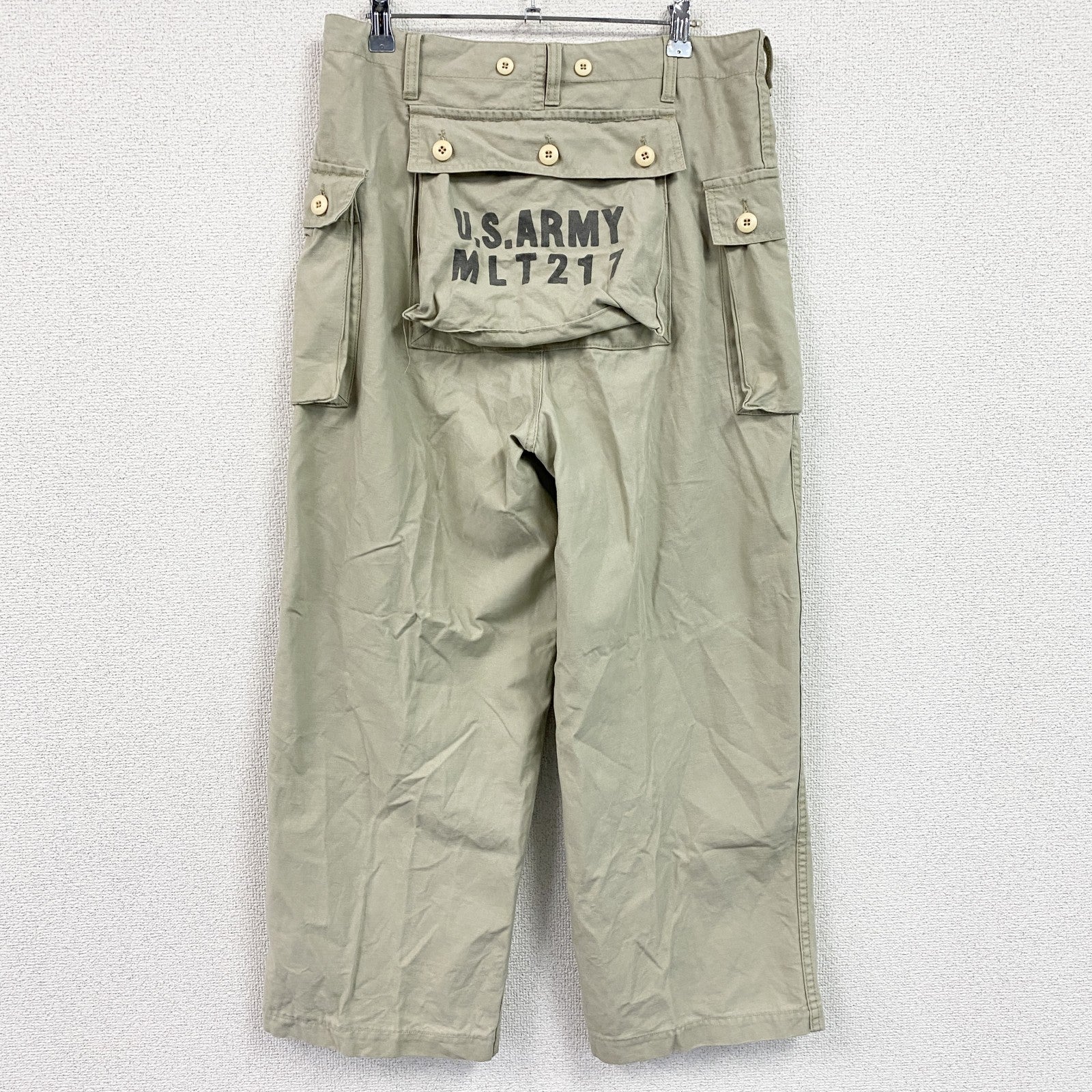 TONGS　トングス　U.S.ARMY　ミリタリーモンキーパンツ　ジップフライ　ベージュ