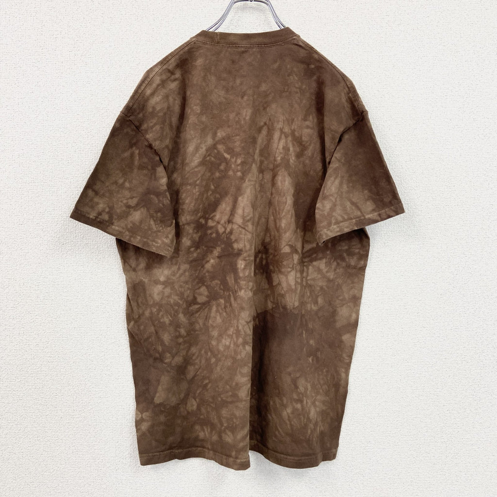 THE MOUNTAIN　ザマウンテン　半袖プリントTシャツ　アニマルT　タイダイ　茶色　ブラウン　2XL