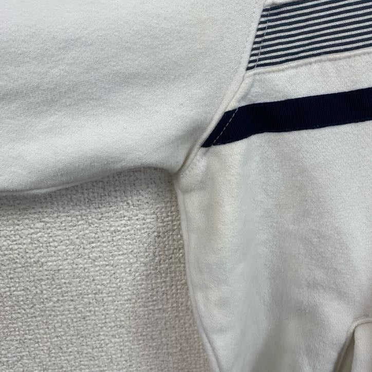 00s　NIKE　ナイキ　ハーフジッププルオーバースウェット　ヴィンテージ　刺ロゴ　白　ホワイト　Lサイズ