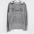 Champion　チャンピオン　ランタグ　後付けスウェットパーカー/フーディー　前V　灰色　グレー　Lサイズ