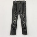 Levi's　リーバイス　ユーロリーバイス　501　ブラックデニムパンツ/ダメージジーンズ　インディゴ　黒　ブラック　W32サイズ