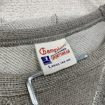Champion　チャンピオン　ランタグ　後付けスウェットパーカー/フーディー　前V　灰色　グレー　Lサイズ