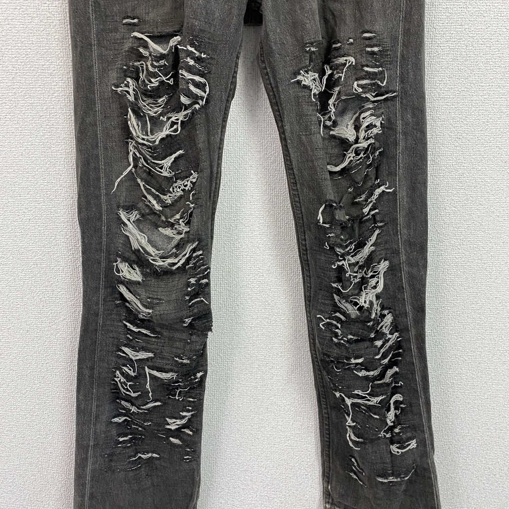 Levi's　リーバイス　ユーロリーバイス　501　ブラックデニムパンツ/ダメージジーンズ　インディゴ　黒　ブラック　W32サイズ