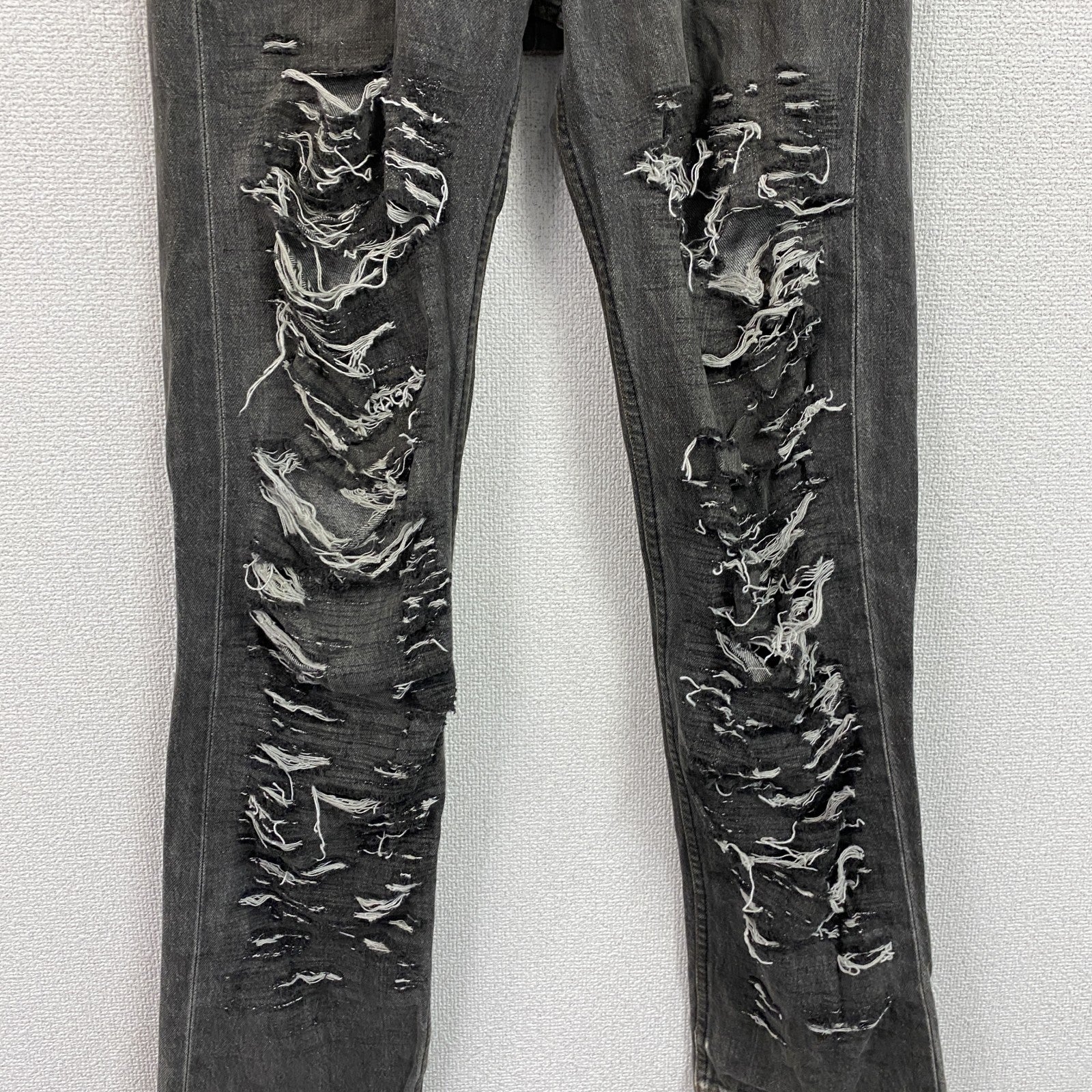 Levi's　リーバイス　ユーロリーバイス　501　ブラックデニムパンツ/ダメージジーンズ　インディゴ　黒　ブラック　W32サイズ
