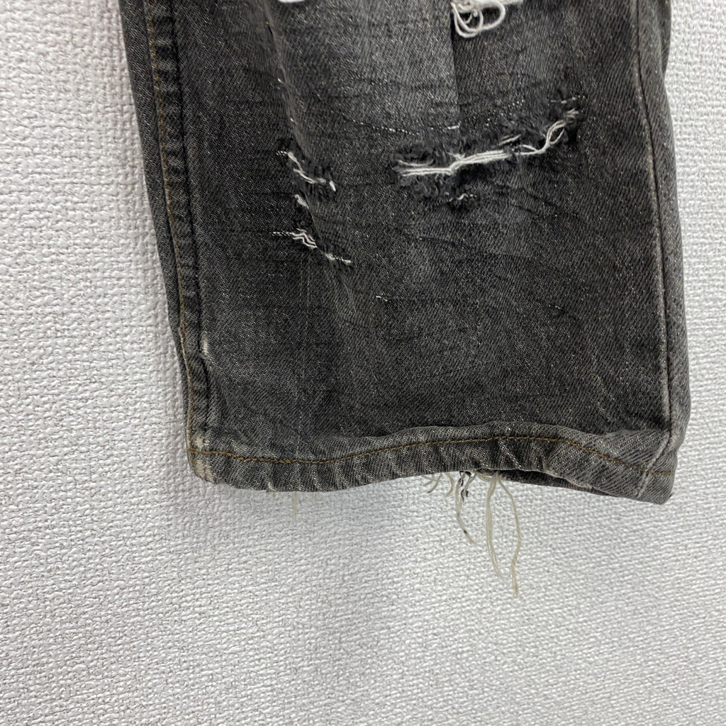 Levi's　リーバイス　ユーロリーバイス　501　ブラックデニムパンツ/ダメージジーンズ　インディゴ　黒　ブラック　W32サイズ