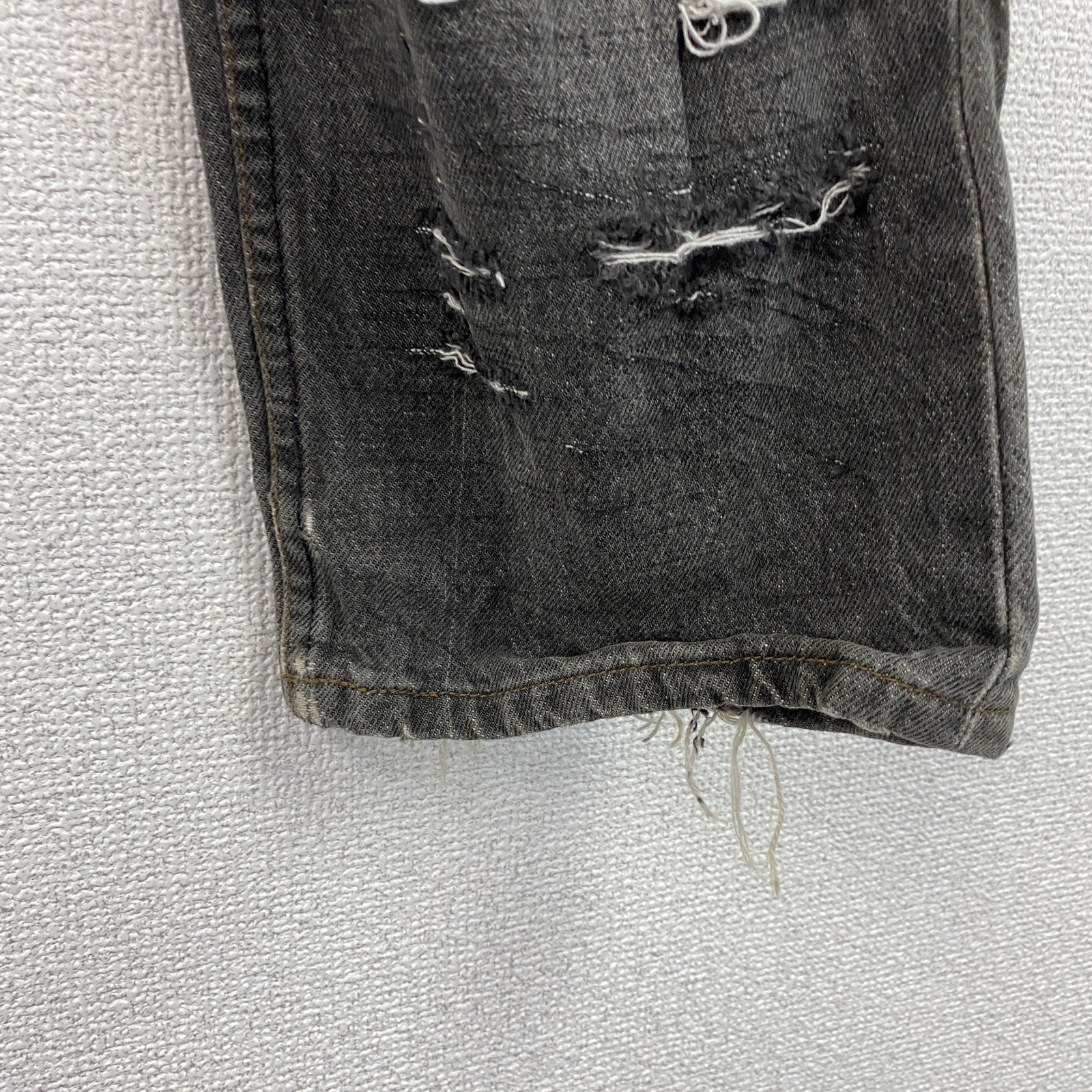 Levi's　リーバイス　ユーロリーバイス　501　ブラックデニムパンツ/ダメージジーンズ　インディゴ　黒　ブラック　W32サイズ