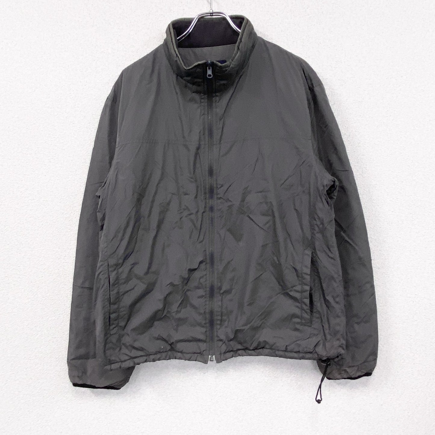 00s　OLD UNIQLO　オールドユニクロ　ナイロンジャケット　中綿入り　ヴィンテージ　ダークグレー　Lサイズ