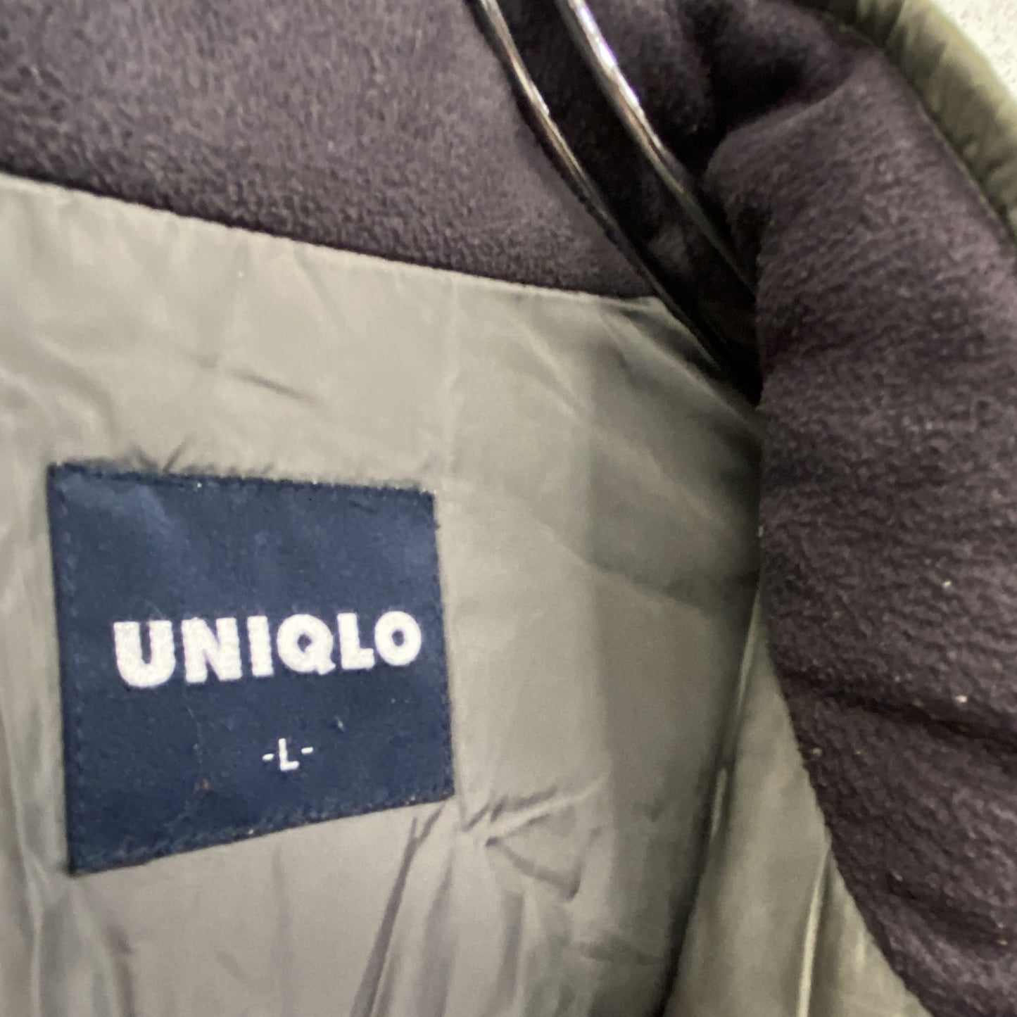 00s　OLD UNIQLO　オールドユニクロ　ナイロンジャケット　中綿入り　ヴィンテージ　ダークグレー　Lサイズ