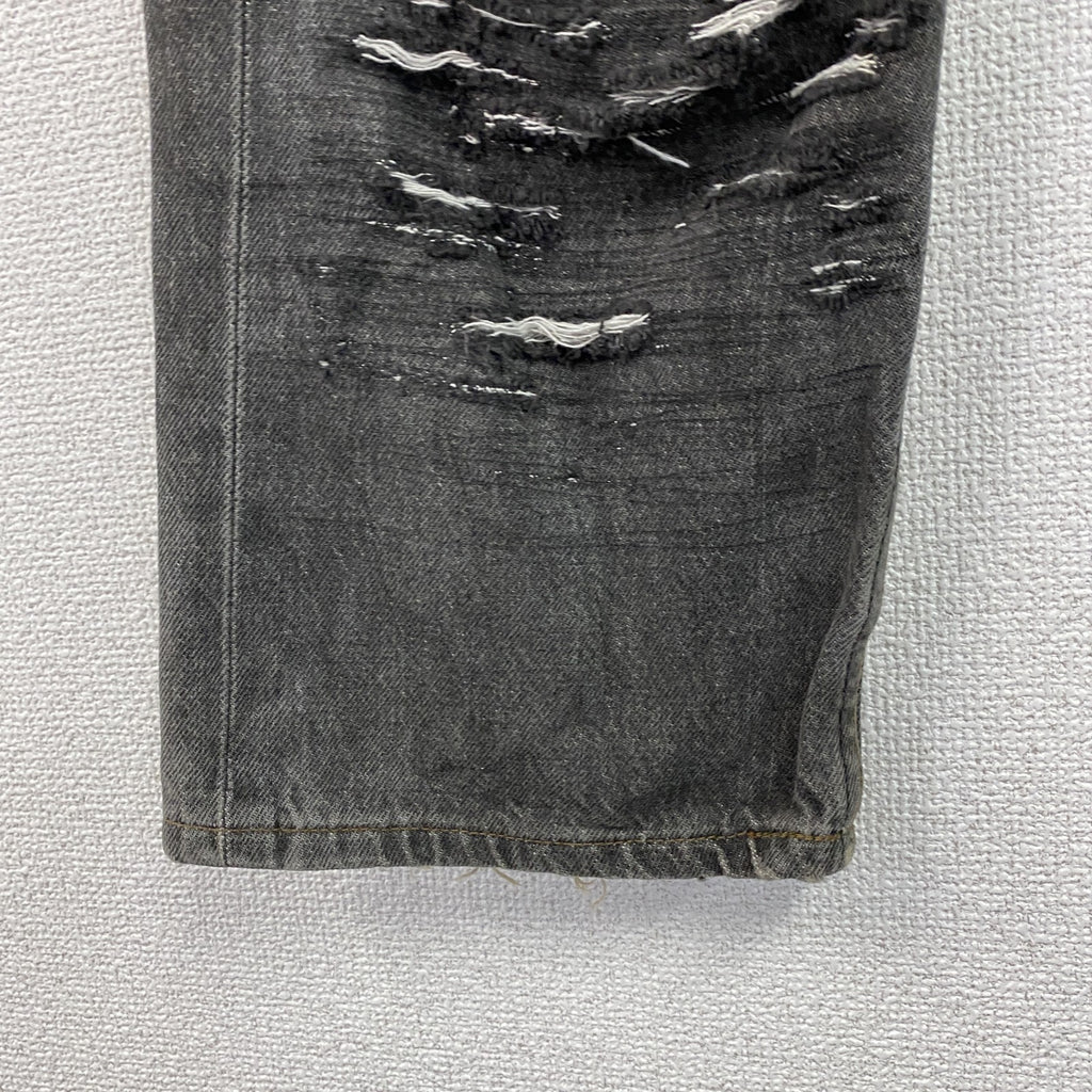 Levi's　リーバイス　ユーロリーバイス　501　ブラックデニムパンツ/ダメージジーンズ　インディゴ　黒　ブラック　W32サイズ