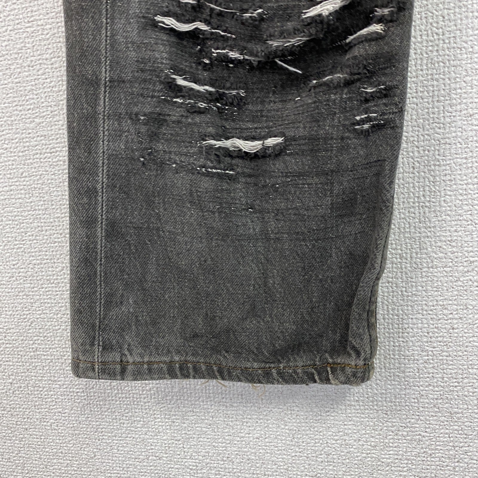 Levi's　リーバイス　ユーロリーバイス　501　ブラックデニムパンツ/ダメージジーンズ　インディゴ　黒　ブラック　W32サイズ