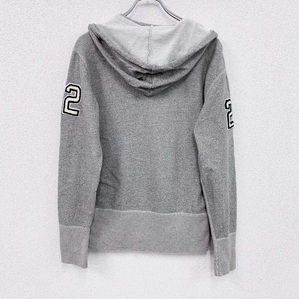 Champion　チャンピオン　ランタグ　後付けスウェットパーカー/フーディー　前V　灰色　グレー　Lサイズ