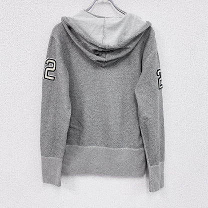 Champion　チャンピオン　ランタグ　後付けスウェットパーカー/フーディー　前V　灰色　グレー　Lサイズ