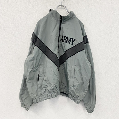 米軍　U.S.ARMY　トレーニングジャケット　フルジップジャケット　灰色　グレー　Mサイズ