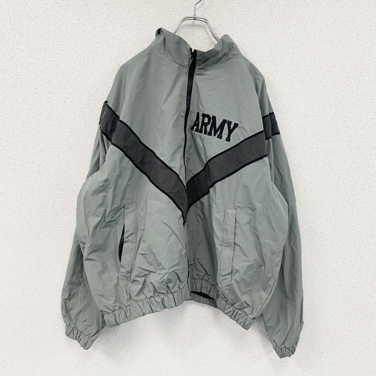 米軍　U.S.ARMY　トレーニングジャケット　フルジップジャケット　灰色　グレー　Mサイズ