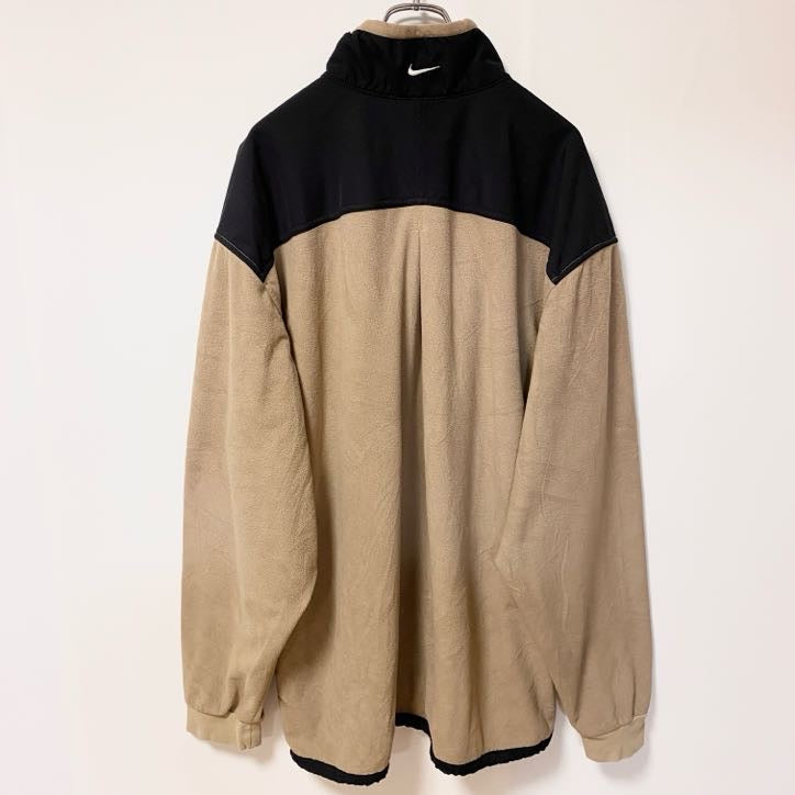 古着 used　NIKE GOLF ナイキゴルフ　長袖ハーフジップフリースジャケット　プルオーバー　ビックシルエット　XXLサイズ