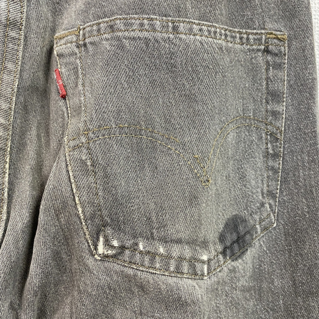 Levi's　リーバイス　ユーロリーバイス　501　ブラックデニムパンツ/ダメージジーンズ　インディゴ　黒　ブラック　W32サイズ