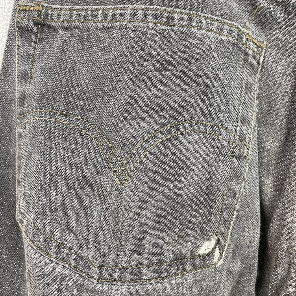 Levi's　リーバイス　ユーロリーバイス　501　ブラックデニムパンツ/ダメージジーンズ　インディゴ　黒　ブラック　W32サイズ