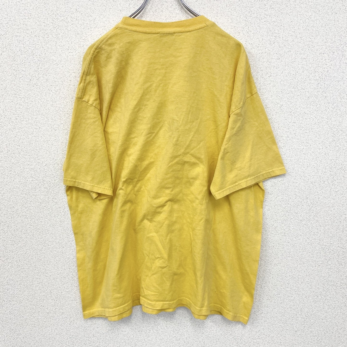古着 used　YAZBEK　半袖刺デザインTシャツ　ビッグT　Cozumel　メキシコ　クルーネック　黄色　2XLサイズ