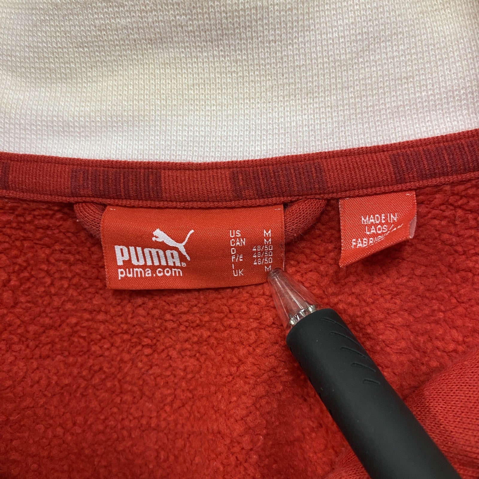 PUMA　プーマ　トラックジャケット/ジャージ　赤　レッド　Ｍサイズ