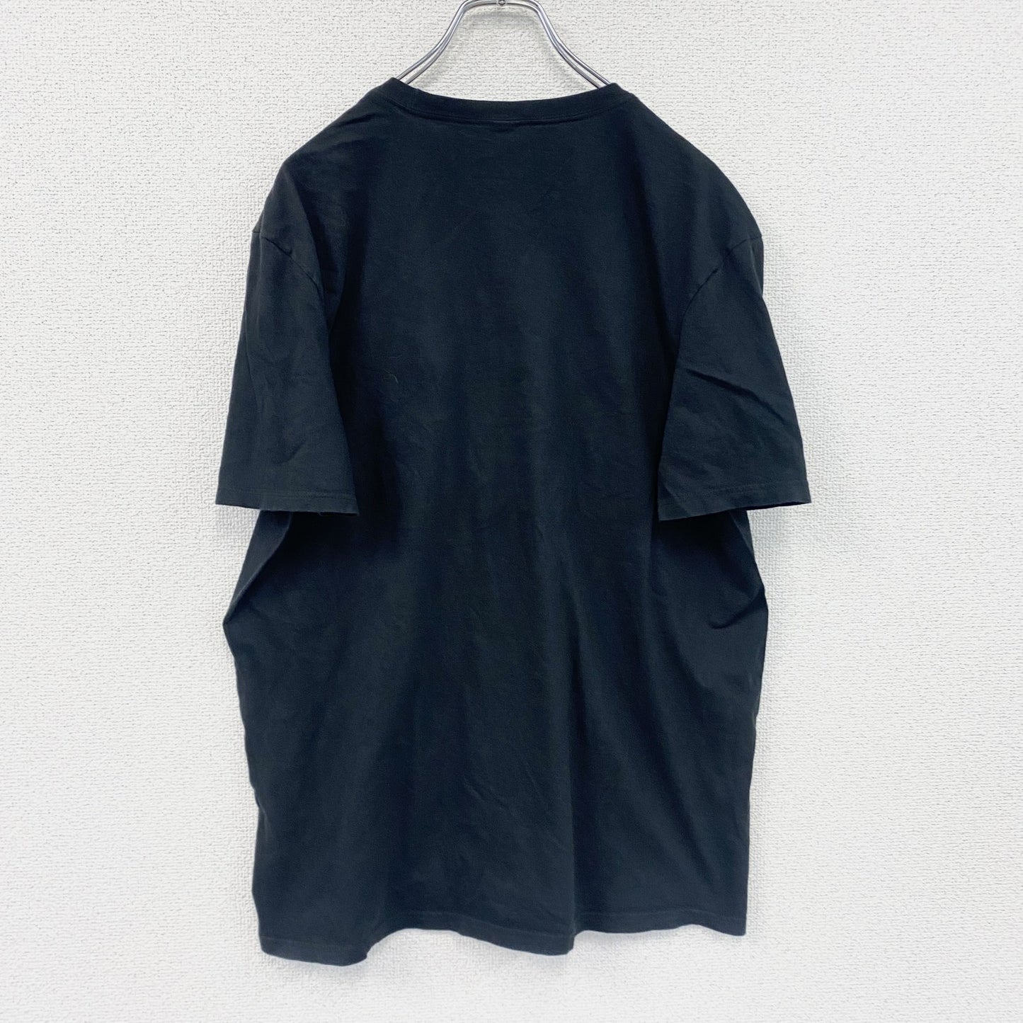 10Fitness　半袖プリント企業Tシャツ　ジムT　デカロゴ　クルーネック　黒　ブラック