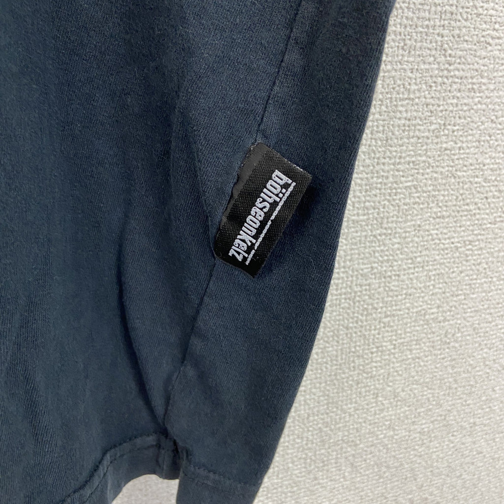 ～00s　bo　半袖プリントTシャツ　ヴィンテージ　シングルステッチ　スカル　黒　ブラック　XLサイズ