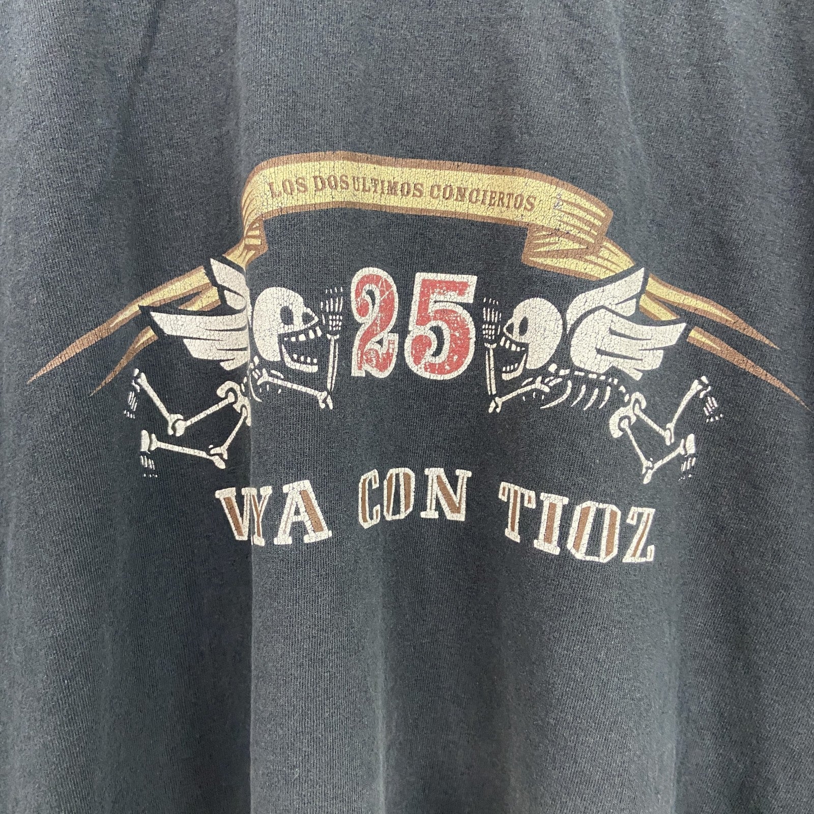～00s　bo　半袖プリントTシャツ　ヴィンテージ　シングルステッチ　スカル　黒　ブラック　XLサイズ