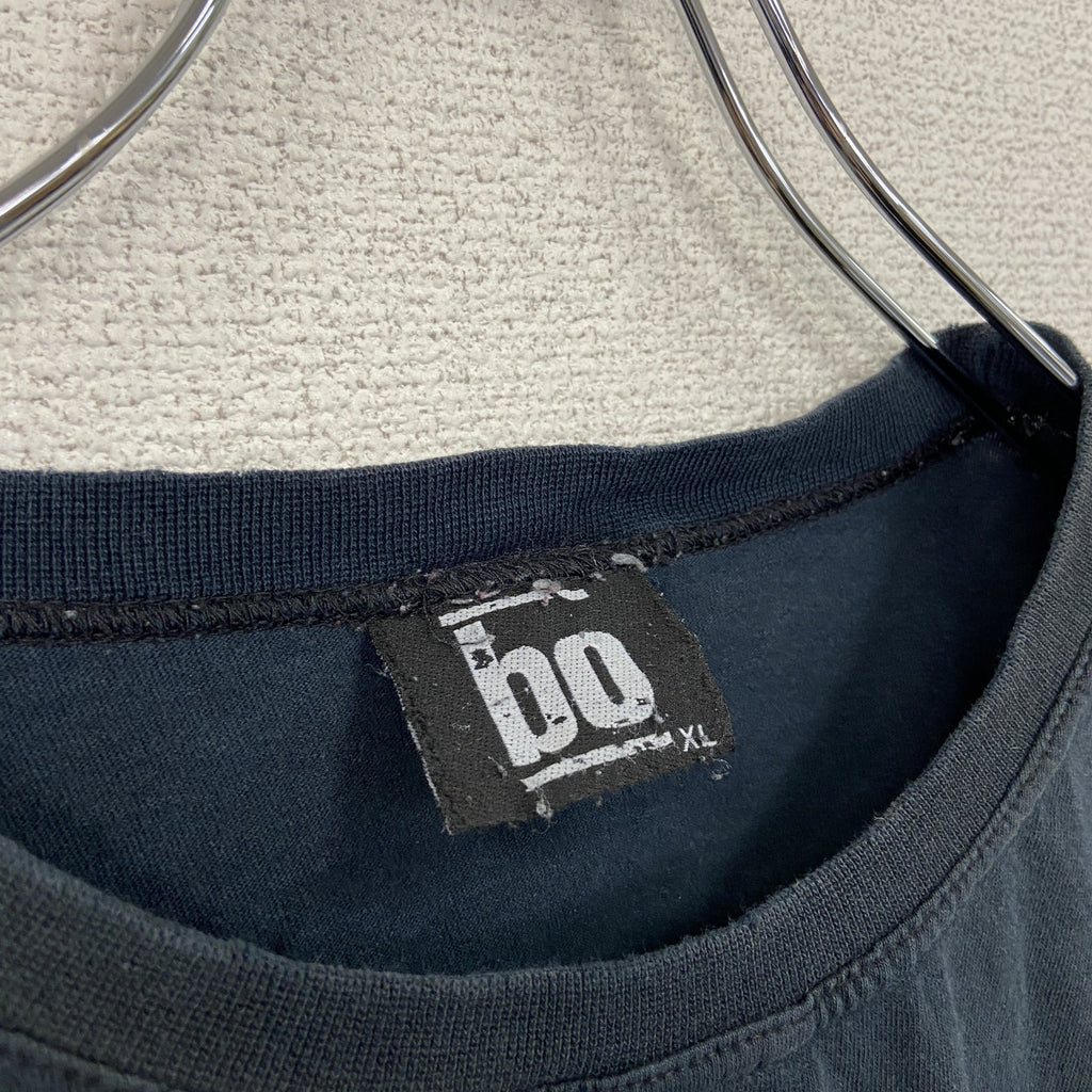 ～00s　bo　半袖プリントTシャツ　ヴィンテージ　シングルステッチ　スカル　黒　ブラック　XLサイズ