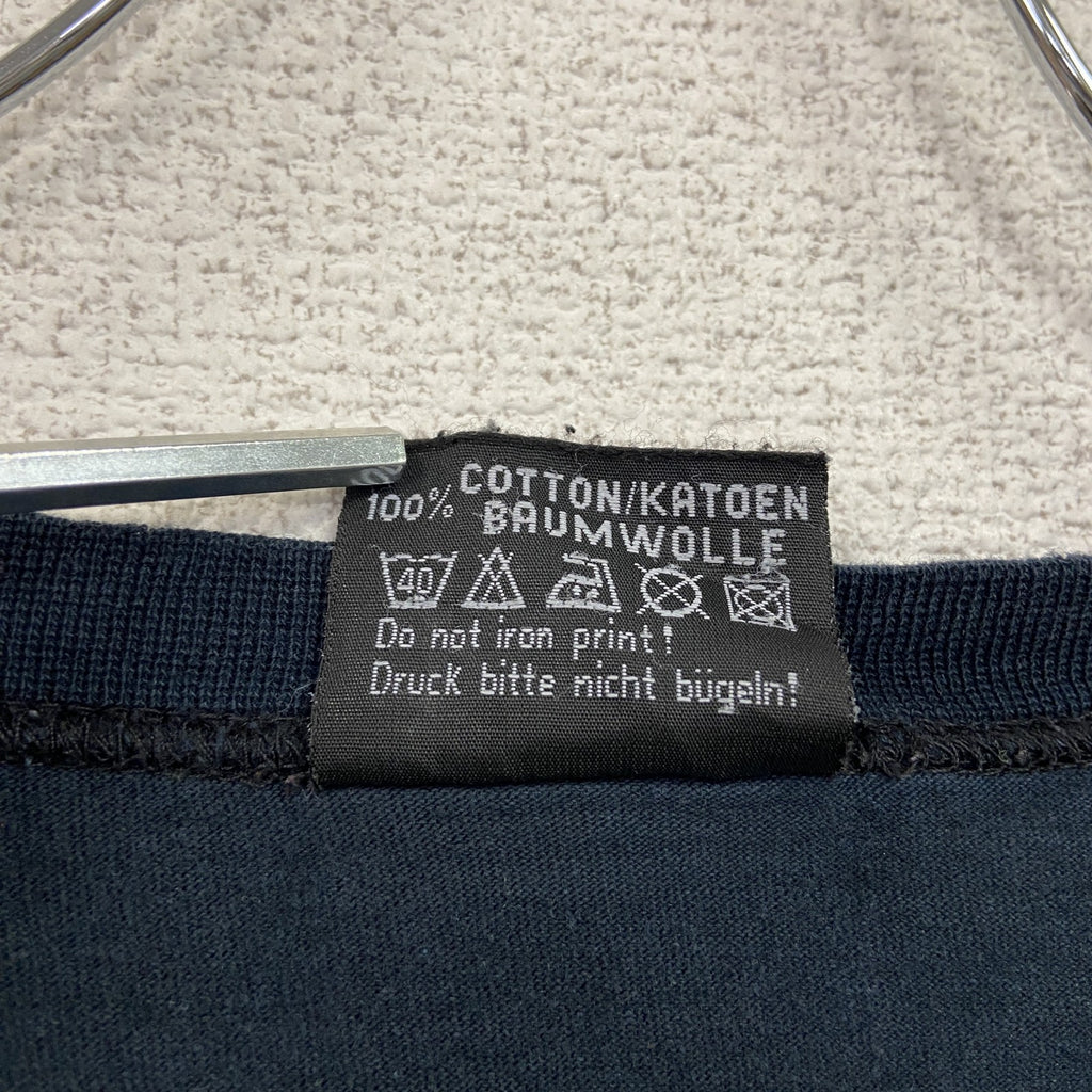 ～00s　bo　半袖プリントTシャツ　ヴィンテージ　シングルステッチ　スカル　黒　ブラック　XLサイズ