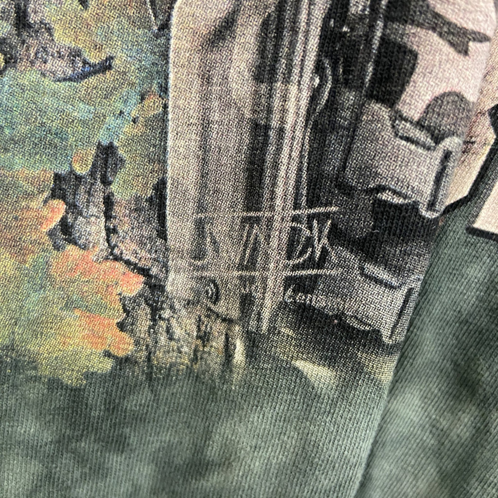 THE MOUNTAIN　ザマウンテン　半袖プリントTシャツ　アニマルT　タイダイ　緑　グリーン　XL