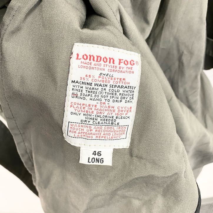LONDON FOG　ロンドンフォグ　ダブルトレンチコート　カーキ　46サイズ