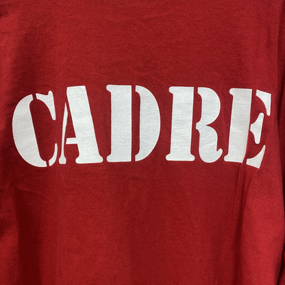 古着　used　adidas　アディダス　半袖プリントTシャツ　USCGA　CADRE　レトロデザイン　赤　レッド　Lサイズ