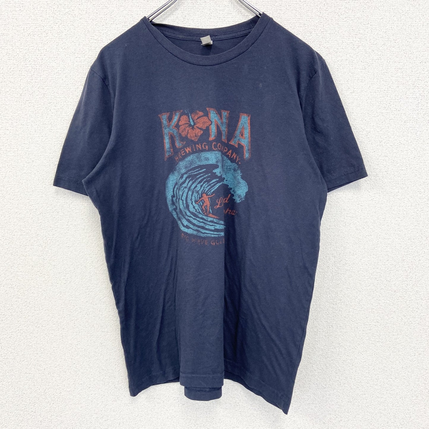 古着 used　CANVAS キャンバス　半袖プリントデザインTシャツ　コナビール　ハワイ限定　サーフィン　クルーネック　Lサイズ