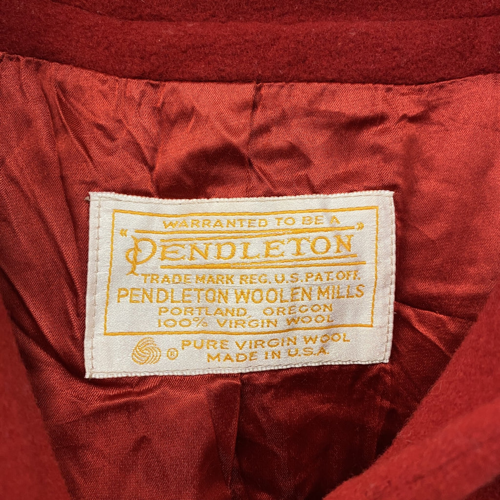 ～70s　PENDLETON　ペンドルトン　ウールステンカラーコート　バルマカーンコート　ヴィンテージ　赤　レッド　