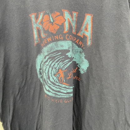 古着 used　CANVAS キャンバス　半袖プリントデザインTシャツ　コナビール　ハワイ限定　サーフィン　クルーネック　Lサイズ