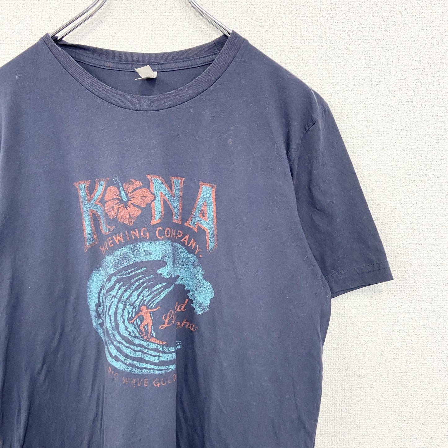 古着 used　CANVAS キャンバス　半袖プリントデザインTシャツ　コナビール　ハワイ限定　サーフィン　クルーネック　Lサイズ