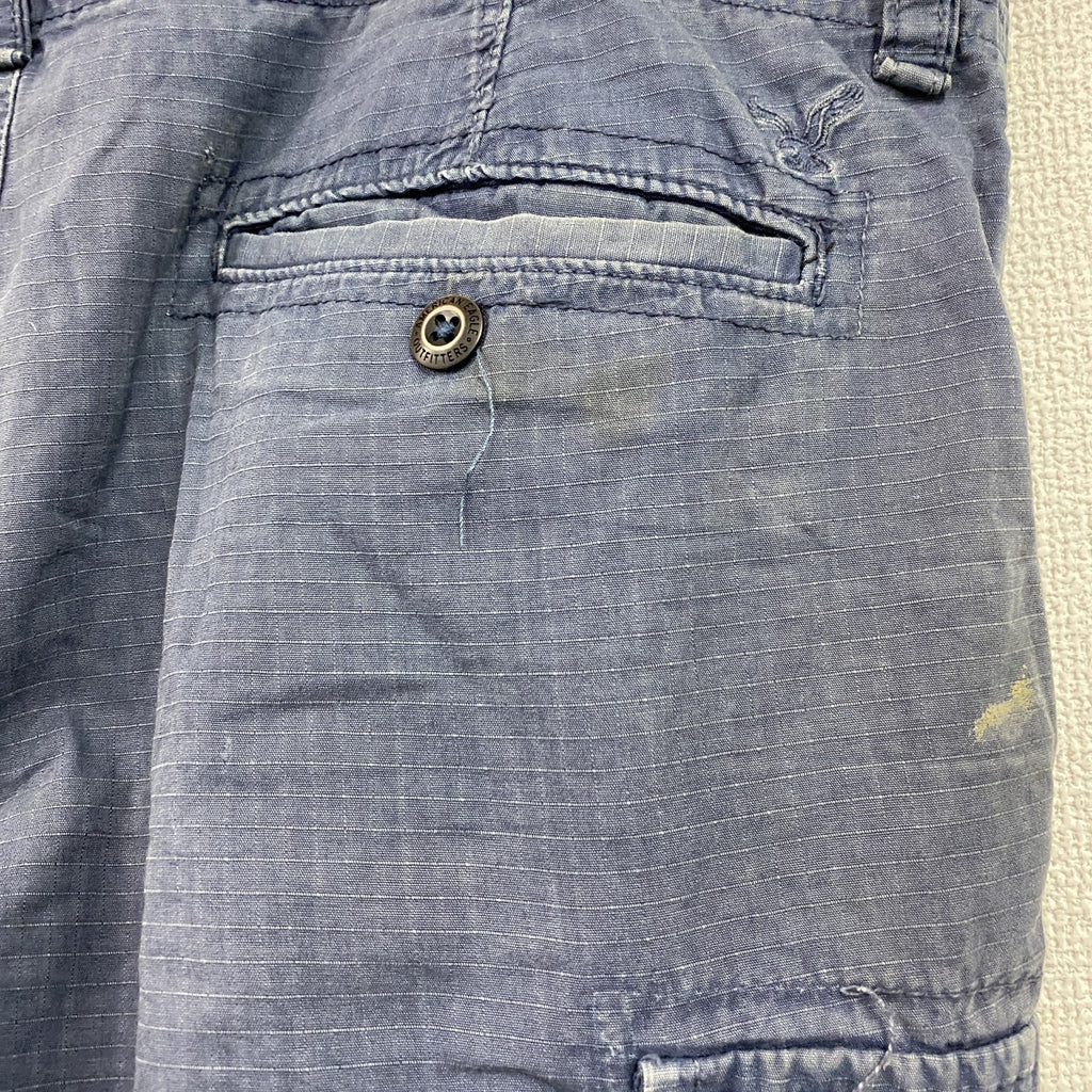 American Eagle　アメリカンイーグル　ハーフカーゴパンツ/ショートパンツ　ジップフライ　紺　ネイビー　36サイズ