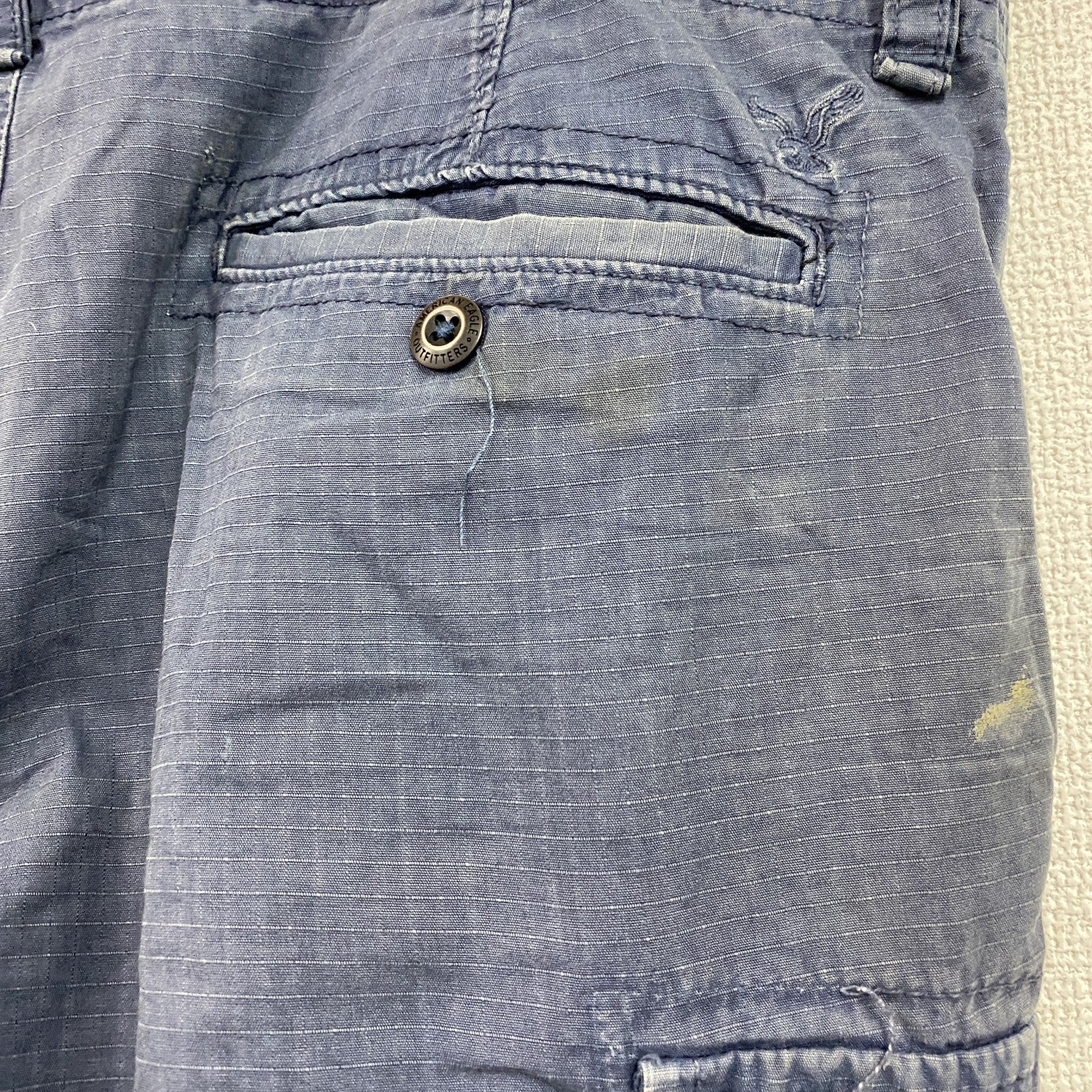 American Eagle　アメリカンイーグル　ハーフカーゴパンツ/ショートパンツ　ジップフライ　紺　ネイビー　36サイズ