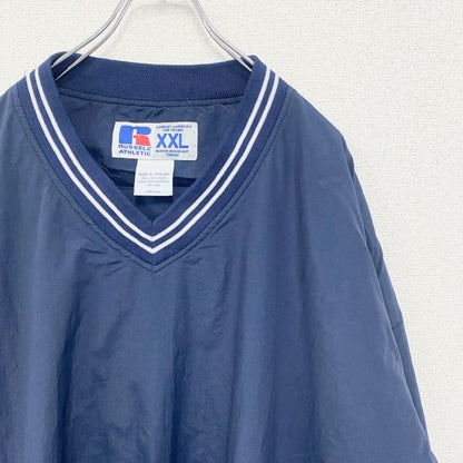 古着　used　RUSSELL ATHLETIC　ラッセルアスレティック　プルオーバー　ナイロン　ネイビー　紺　XXLサイズ