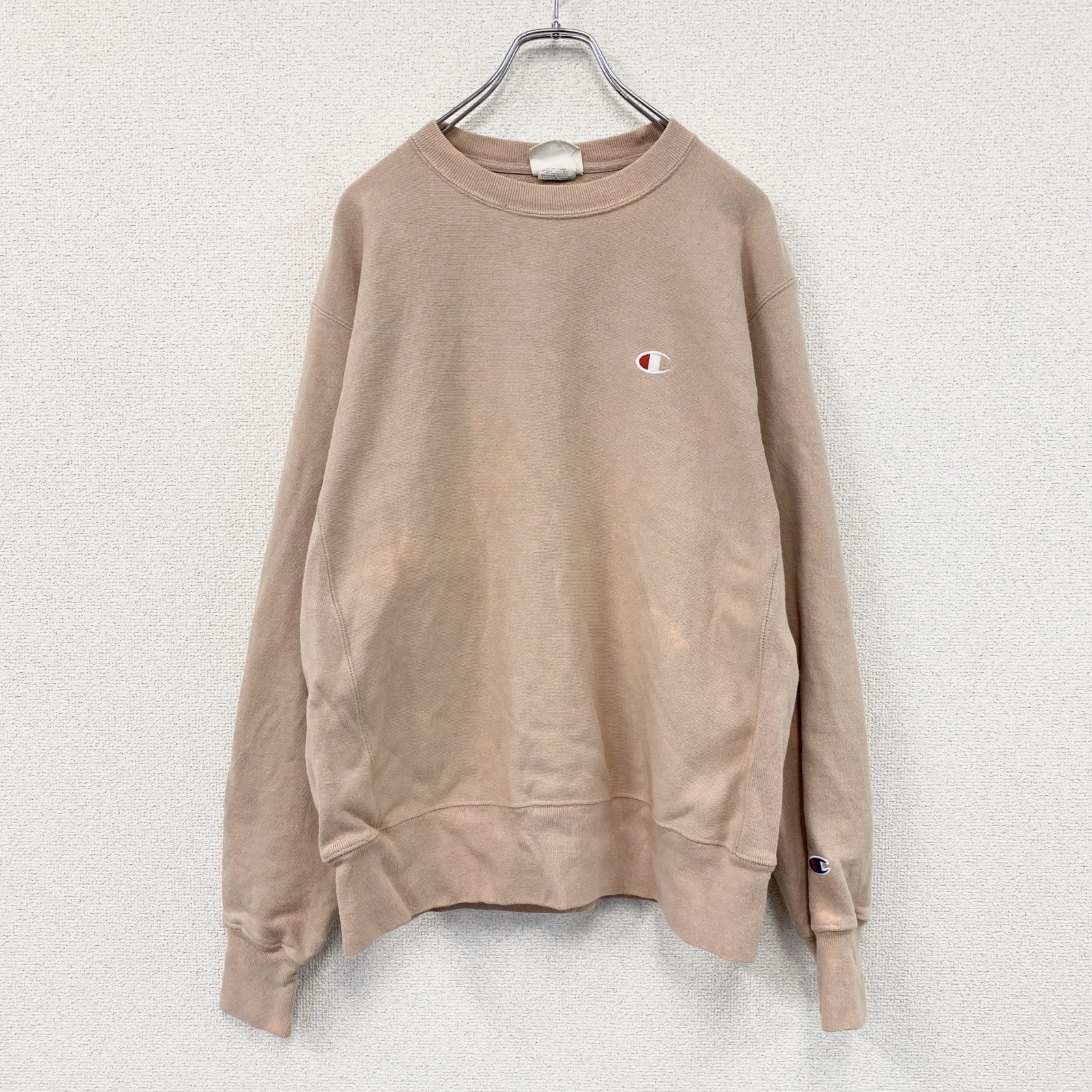Champion　チャンピオン　リバースウィーブ　スウェット/トレーナー　ヘビーウェイト　刺繡ロゴ　くすみピンク　Mサイズ