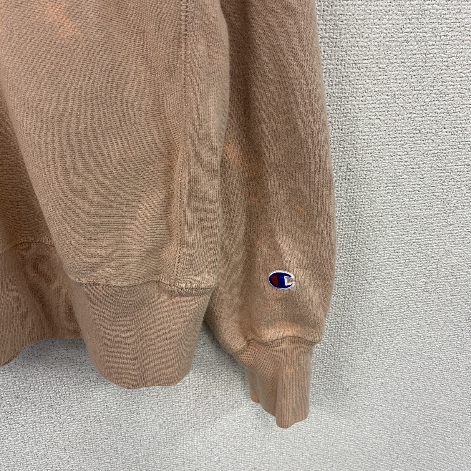 Champion　チャンピオン　リバースウィーブ　スウェット/トレーナー　ヘビーウェイト　刺繡ロゴ　くすみピンク　Mサイズ
