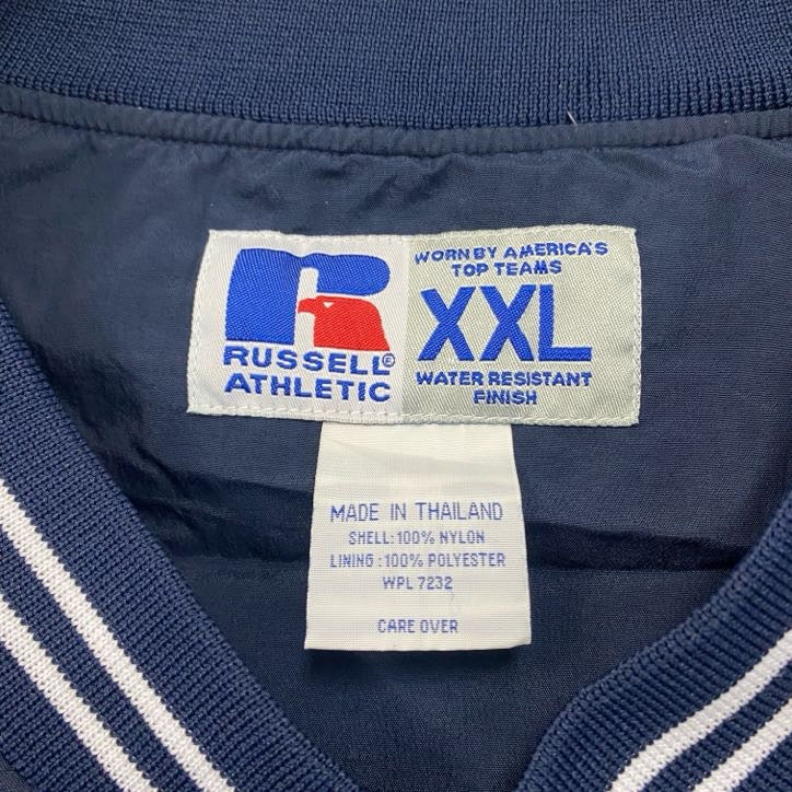 古着　used　RUSSELL ATHLETIC　ラッセルアスレティック　プルオーバー　ナイロン　ネイビー　紺　XXLサイズ