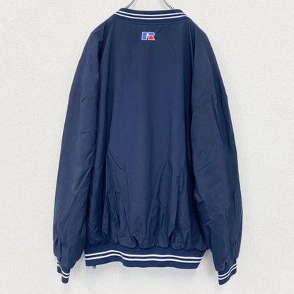 古着　used　RUSSELL ATHLETIC　ラッセルアスレティック　プルオーバー　ナイロン　ネイビー　紺　XXLサイズ