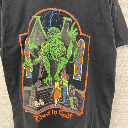 Steven Rhodes　スティーブンローズ　クトゥルフ　半袖プリントイラストレーターTシャツ　黒　ブラック　Mサイズ