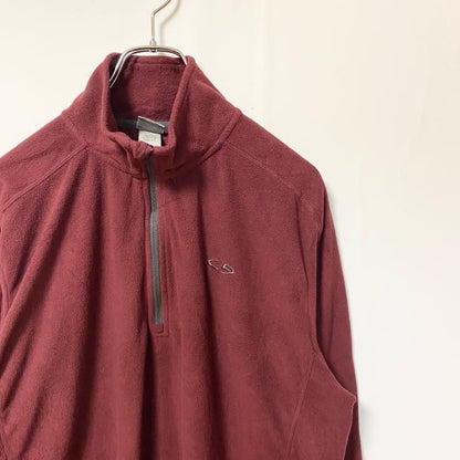 C9 by Champion　ハーフジップフリースジャケット/ボアジャケット　刺繍ロゴ　ワンポイント　ワインレッド　Lサイズ